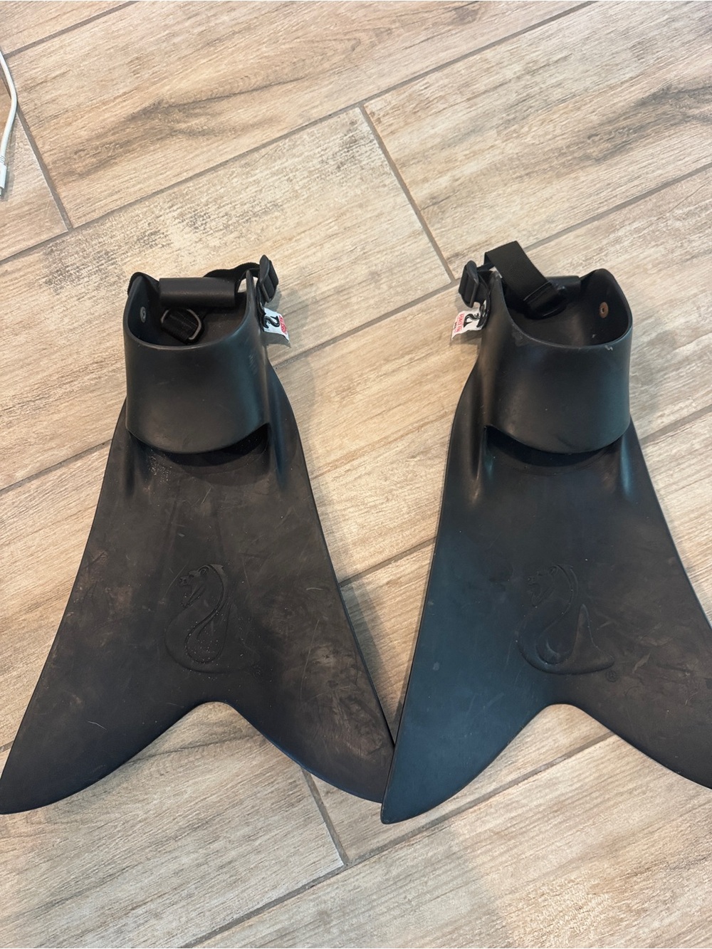 Black FORCE FIN PRO scuba snorkel snorkeling fins size XL